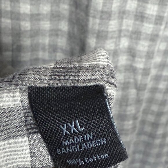 Marc Anthony Gray Corduroy Gingham Button Shirt - Picture 5 of 6
